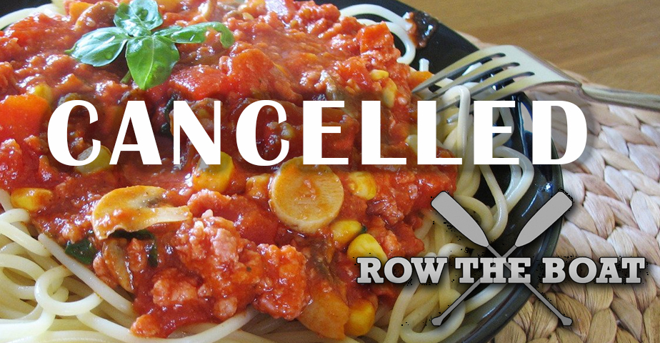 Bible study and spaghetti dinner cancelled