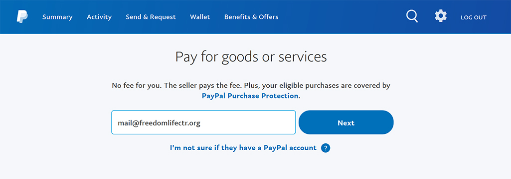 PayPal Screen 2